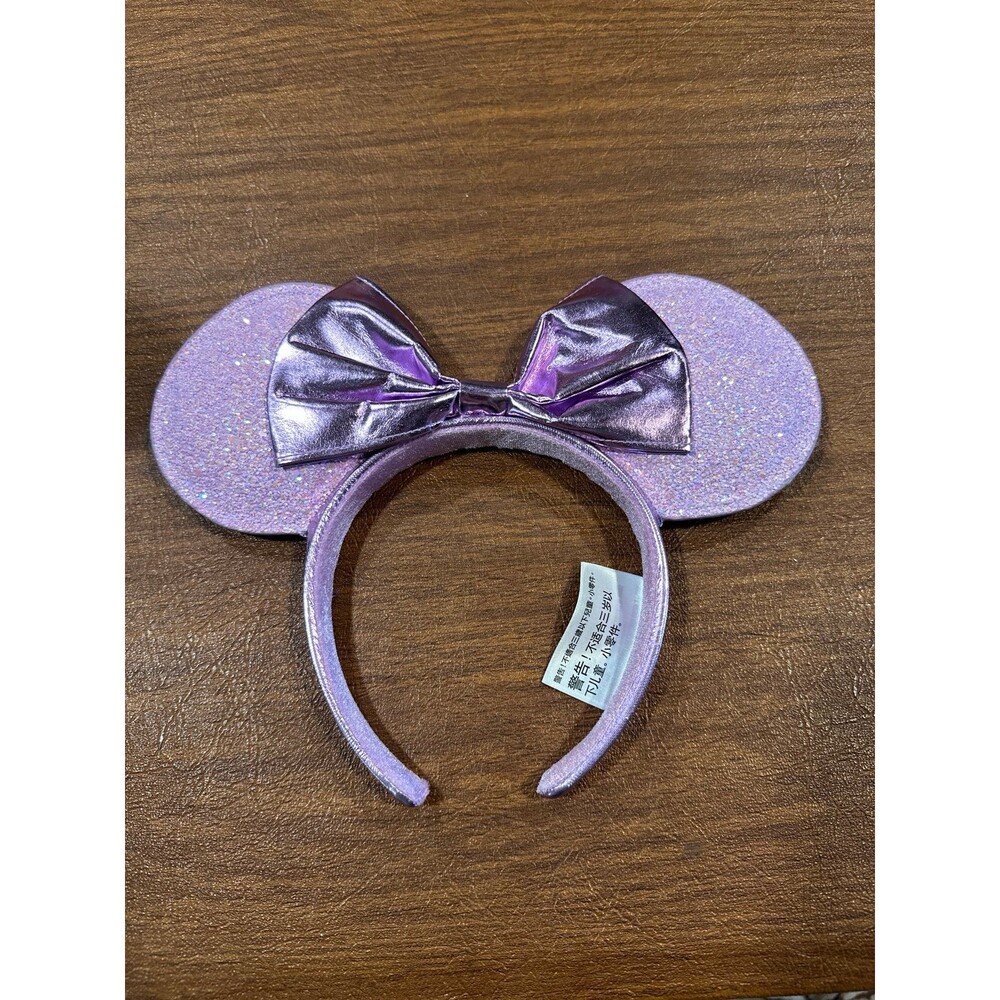 Disney Parks Lilac Lavender Purple Glitter Minnie Ears Headband